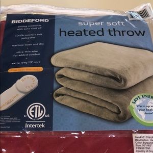 Biddeford super soft heated throw